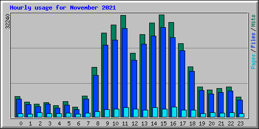 Hourly usage for November 2021